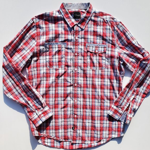 7 Diamonds XL Plaid Long Sleeve Button Down - Picture 7 of 8